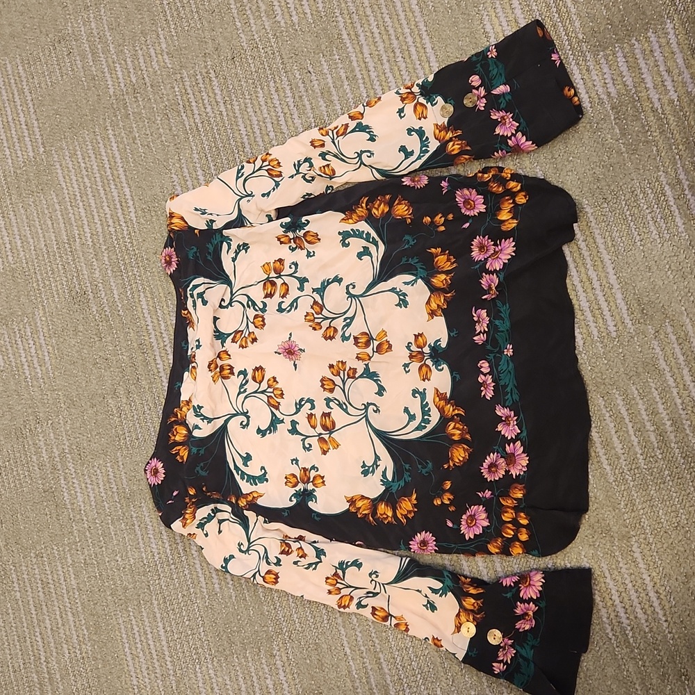 Maeve Silk Floral Top Size 4 - Picture 8 of 15